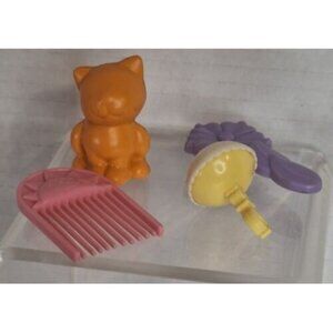 Vtg Mlp Twinkles Cat Baby Rattle Comb Brush Hasbro My Little Pony